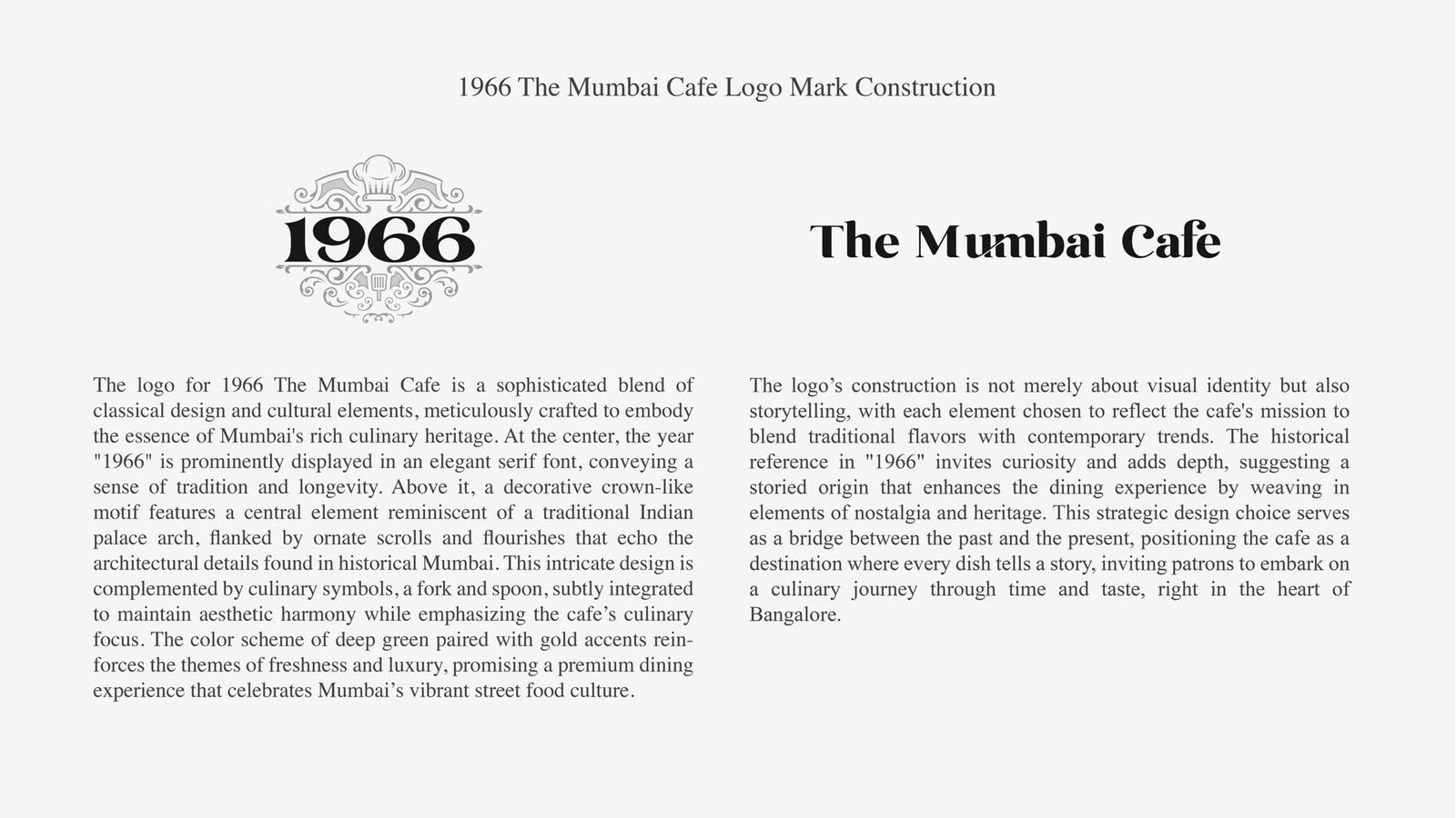 1966 The Mumbai Cafe Brand Identity Design