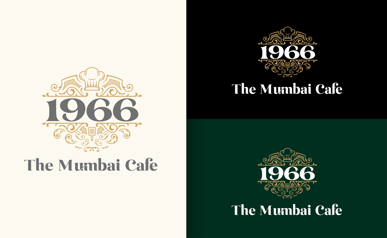 1966 The Mumbai Cafe Brand Identity Design