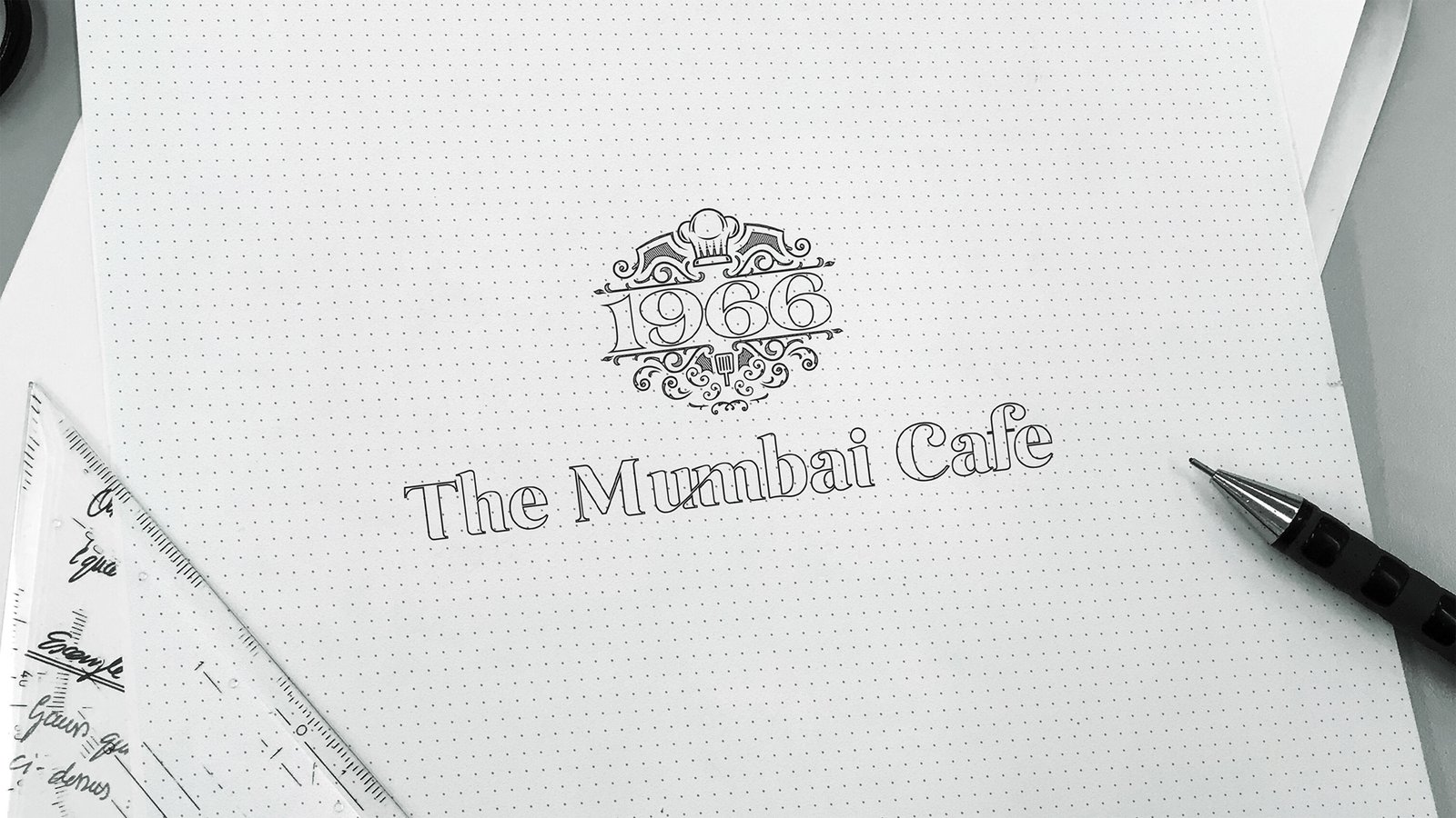 1966 The Mumbai Cafe Brand Identity Design